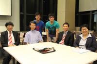 朱氏學人劉文輝博士(左二)到訪書院並參與共膳